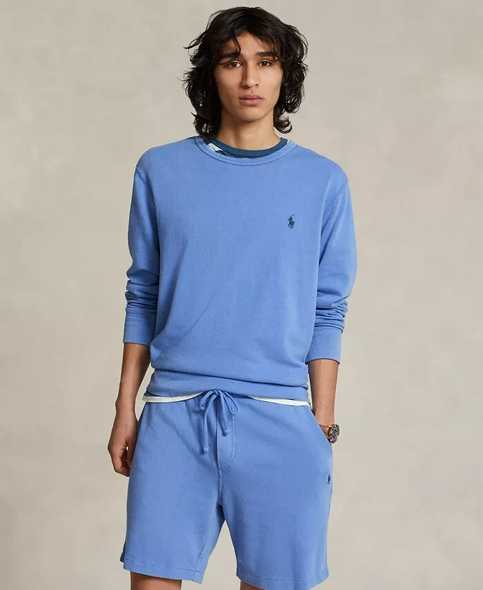 Polo Ralph Lauren Spa Terry Sweatshirt Men's M Light Blue Long Sleeve Pullover