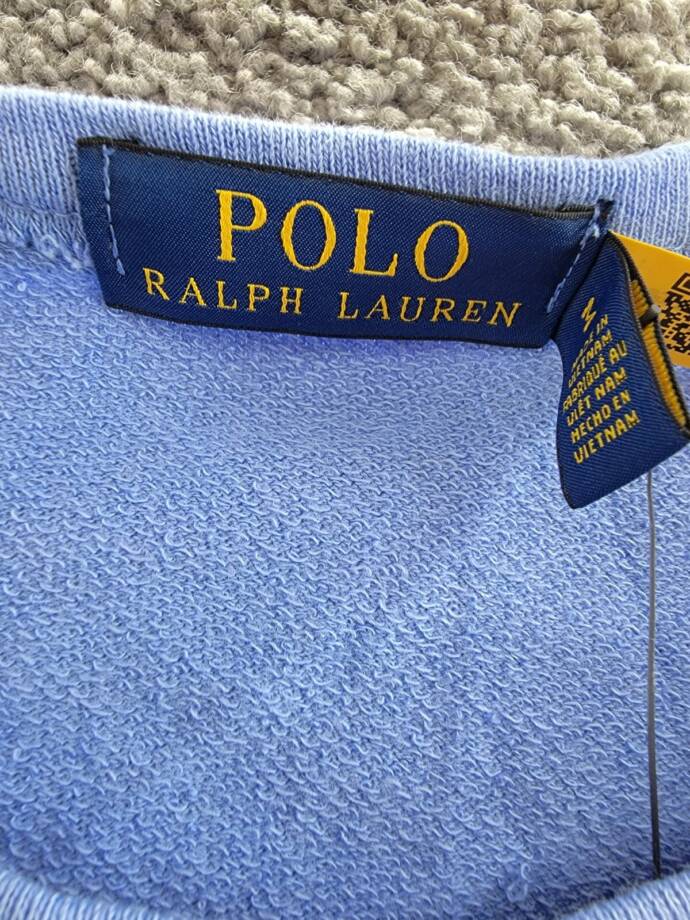 Polo Ralph Lauren Spa Terry Sweatshirt Men's M Light Blue Long Sleeve Pullover