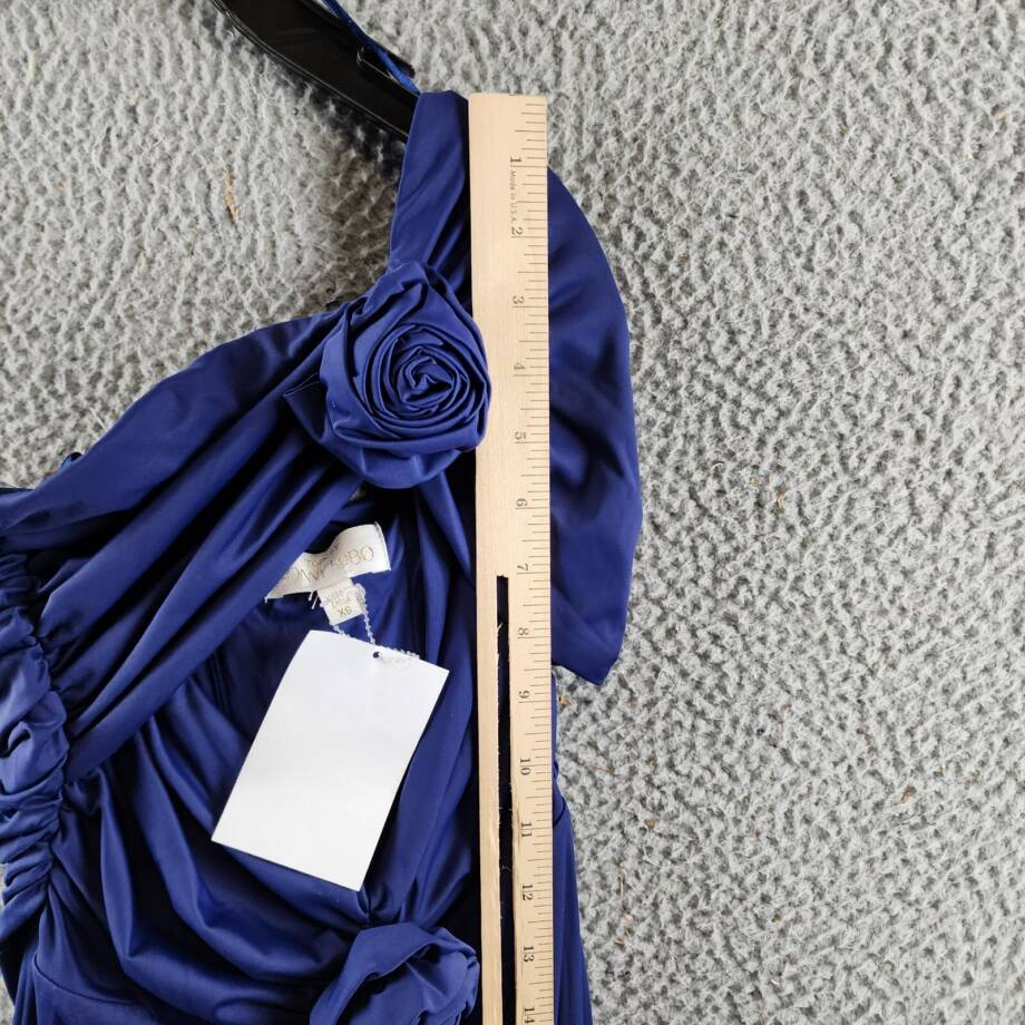 Torn by Ronny Kobo Selena Strapless Cutout Rosette Bodycon Dress Women's XS Navy