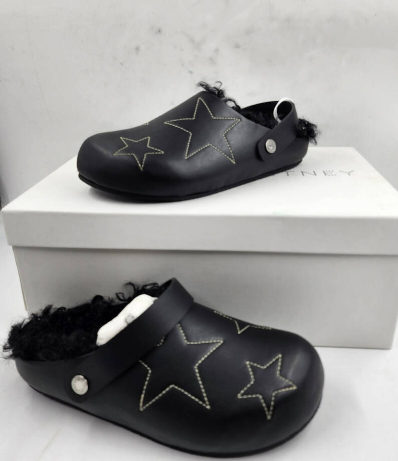 Stella McCartney Elyse Alter Star Clogs Women's 35/5US Black Star Stitch Slip On