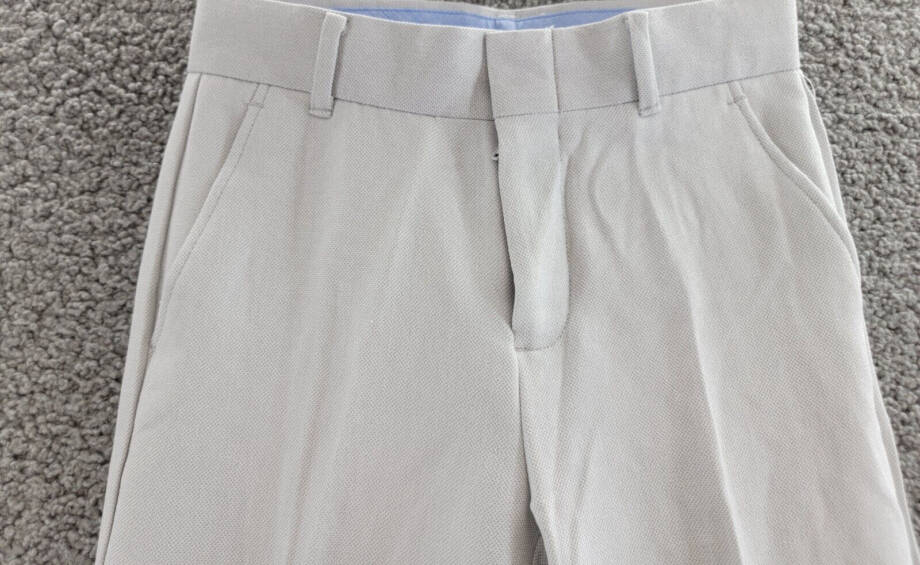 Nautica Pindot Dress Pants Big Boys 10 Light Gray Pockets Zip Hook & Bar Closure