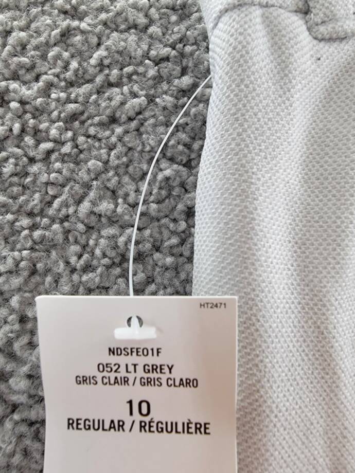 Nautica Pindot Dress Pants Big Boys 10 Light Gray Pockets Zip Hook & Bar Closure