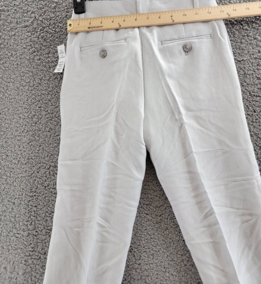 Nautica Pindot Dress Pants Big Boys 10 Light Gray Pockets Zip Hook & Bar Closure