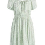 Epic Threads Tonal Floral-Print Peasant Dress Big Girls' L Mineral Green Bow S/S