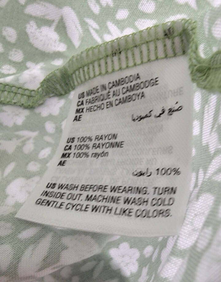 Epic Threads Tonal Floral-Print Peasant Dress Big Girls' L Mineral Green Bow S/S