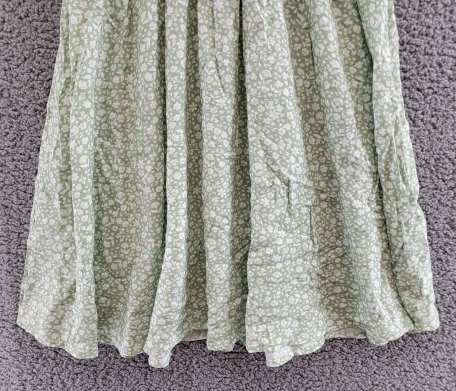 Epic Threads Tonal Floral-Print Peasant Dress Big Girls' L Mineral Green Bow S/S