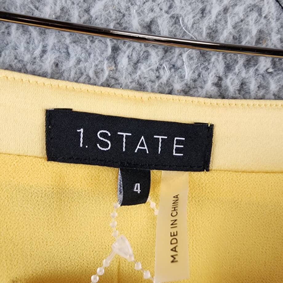 1.State Solid Side Slit A-line Mini Skirt Women's Cornsilk Side Zip Closure 4