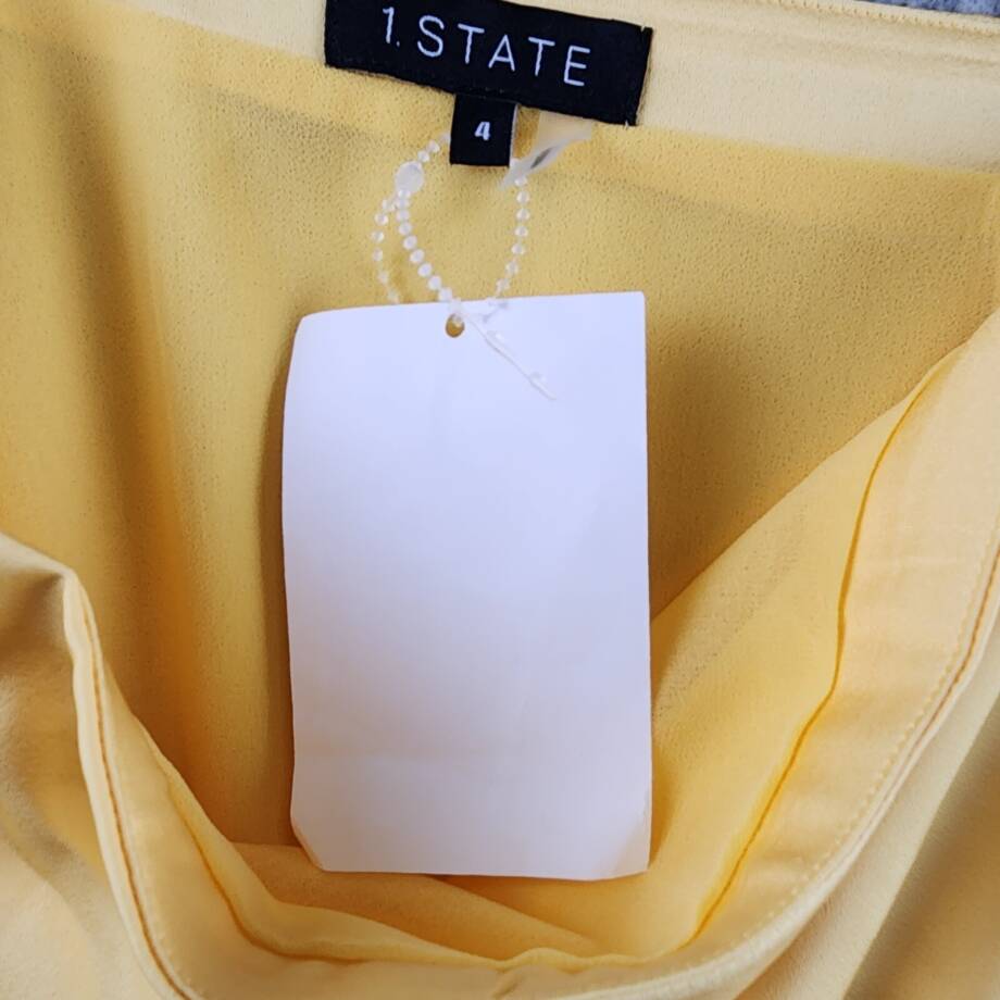 1.State Solid Side Slit A-line Mini Skirt Women's Cornsilk Side Zip Closure 4
