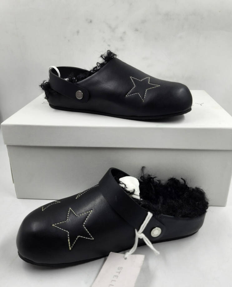 Stella McCartney Elyse Alter Star Clogs Women's 35/5US Black Star Stitch Slip On