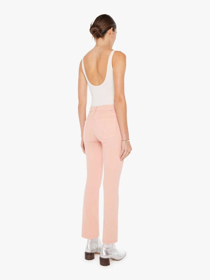 Mother The Insider Hover High Rise Straight Jeans Women 26 Peach Parfait