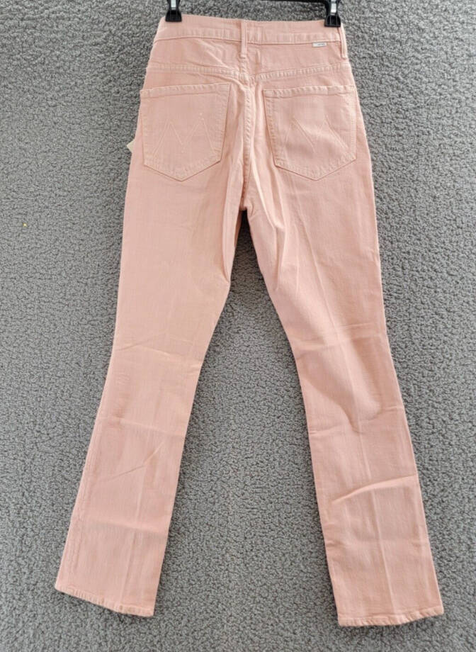 Mother The Insider Hover High Rise Straight Jeans Women 26 Peach Parfait