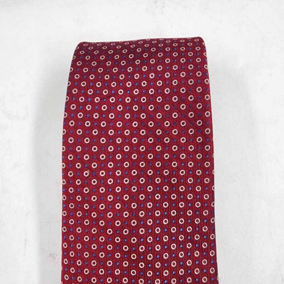 The Men's Store at Bloomingdale's Dots Neat Silk Classic Tie Men's 8 Red Pointed