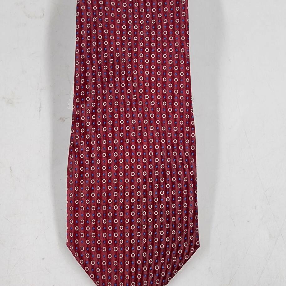 The Men's Store at Bloomingdale's Dots Neat Silk Classic Tie Men's 8 Red Pointed