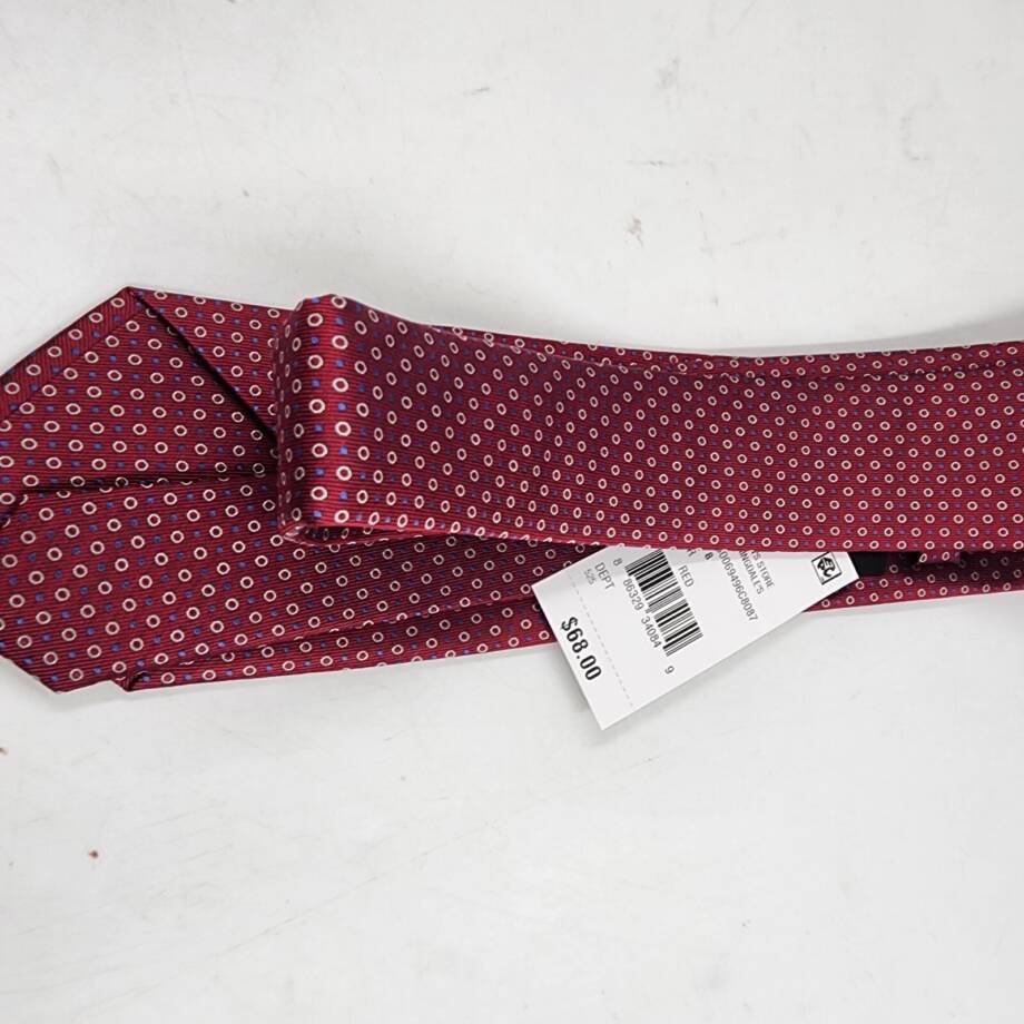 The Men's Store at Bloomingdale's Dots Neat Silk Classic Tie Men's 8 Red Pointed