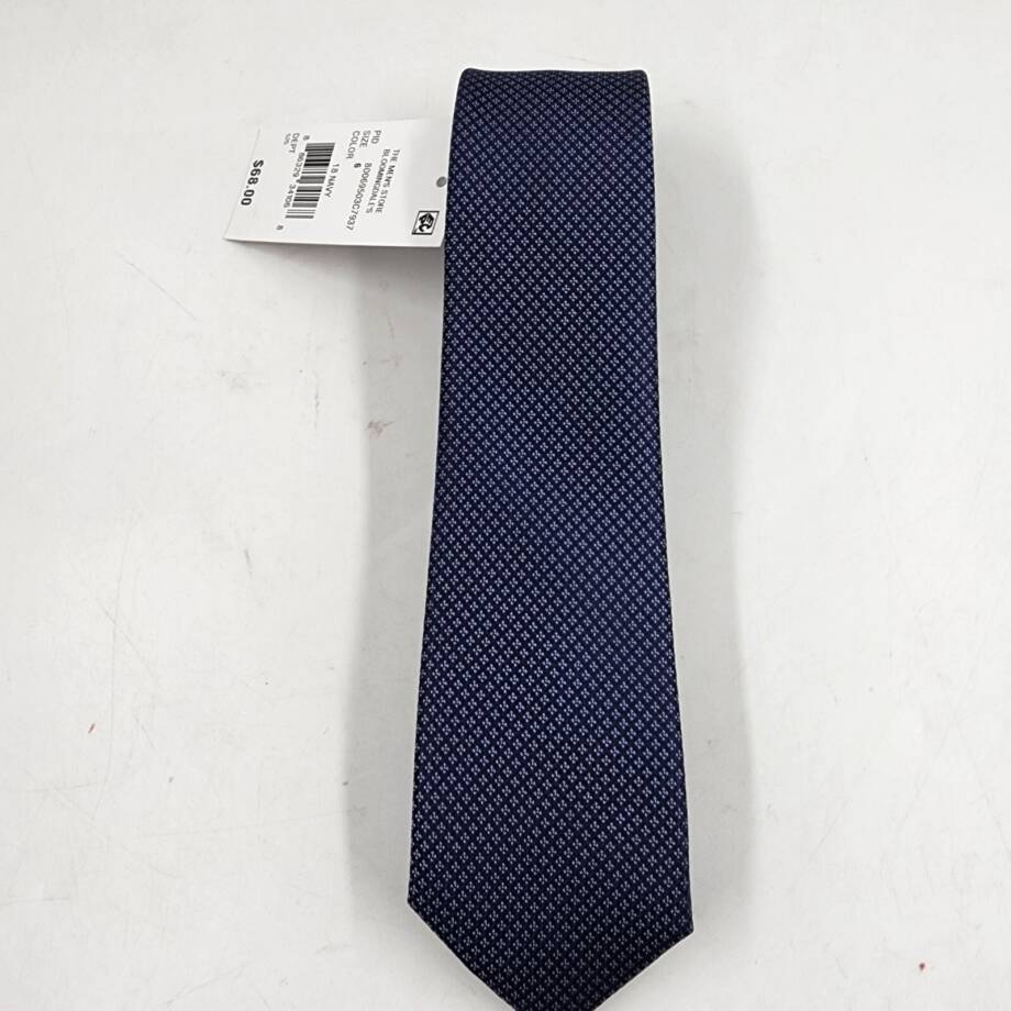 The Men's Store at Bloomingdale's Classic Silk Tie Men's 6 Navy Square Pattern