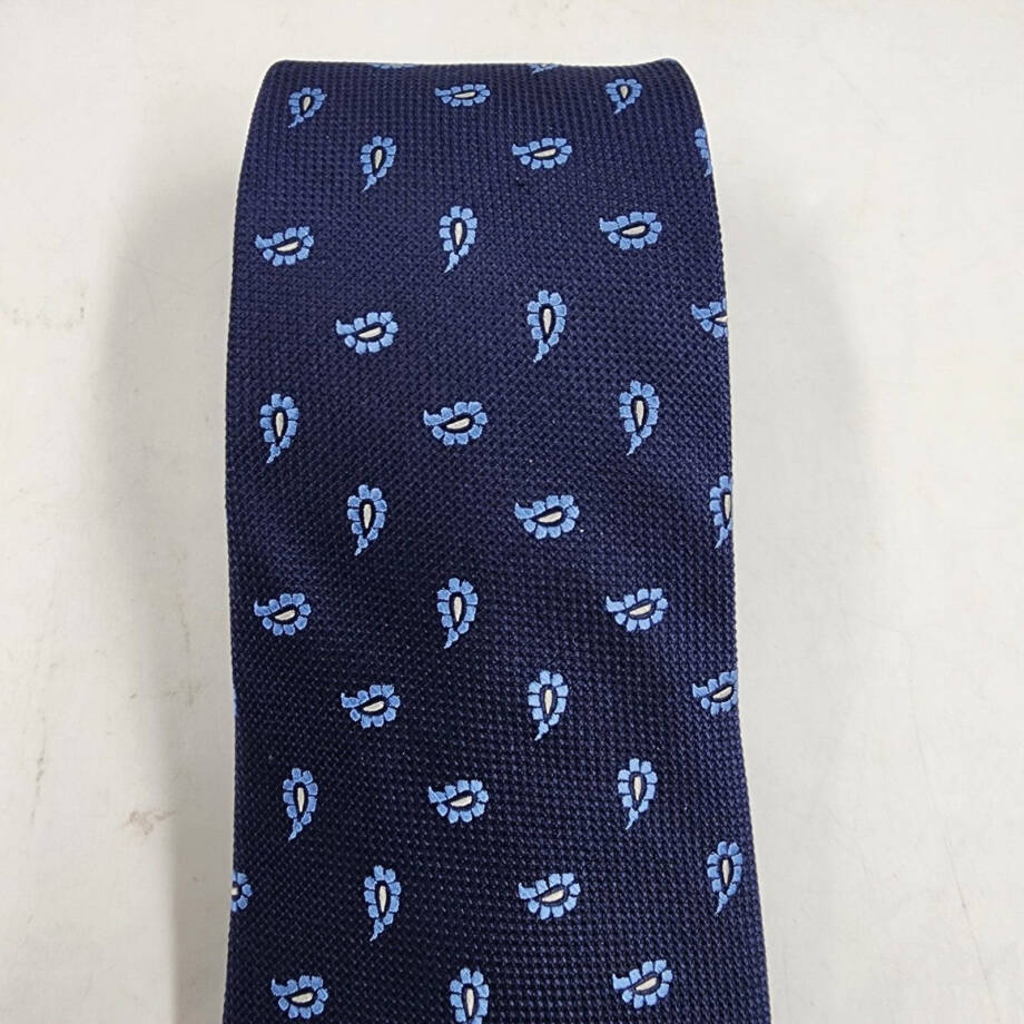 The Men's Store at Bloomingdale's Scattered Paisley Silk Classic Tie Mens 8 Navy