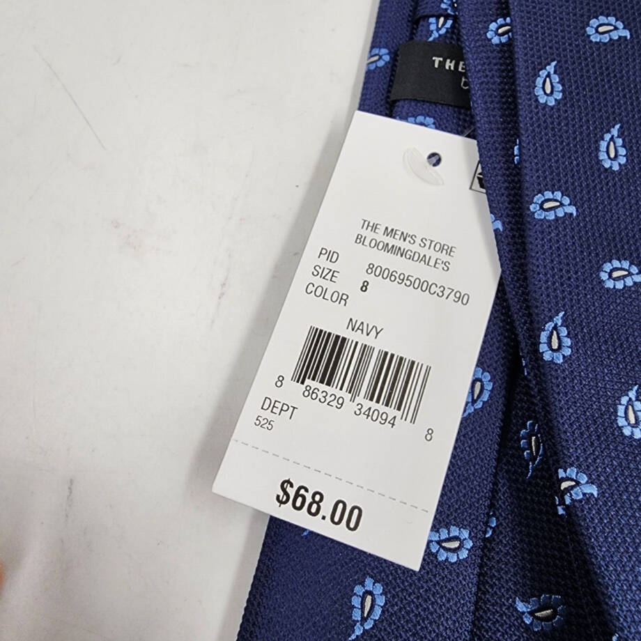The Men's Store at Bloomingdale's Scattered Paisley Silk Classic Tie Mens 8 Navy