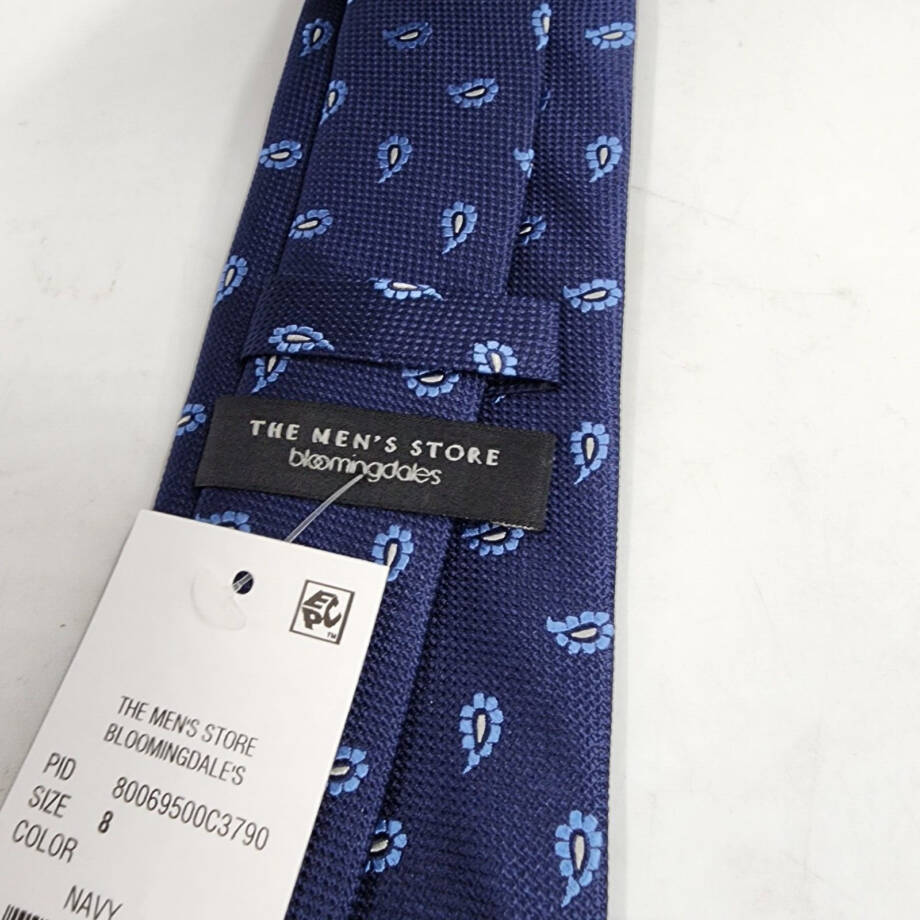The Men's Store at Bloomingdale's Scattered Paisley Silk Classic Tie Mens 8 Navy