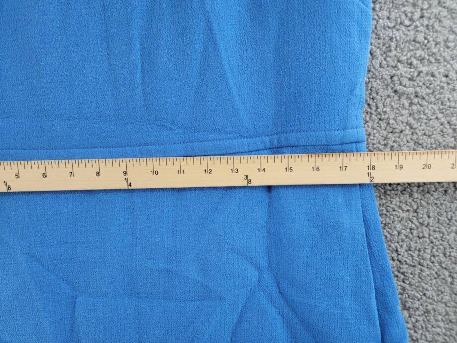 Lafayette 148 New York Sleeveless Wool Yoke Dress Women's Sonic Blue Back Zip 10