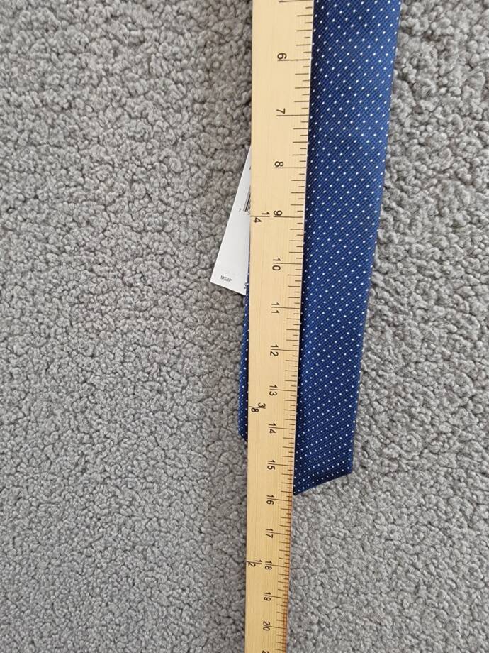 Calvin Klein Silk Blend Slim Textured Dobby Dot Tie Men's Navy