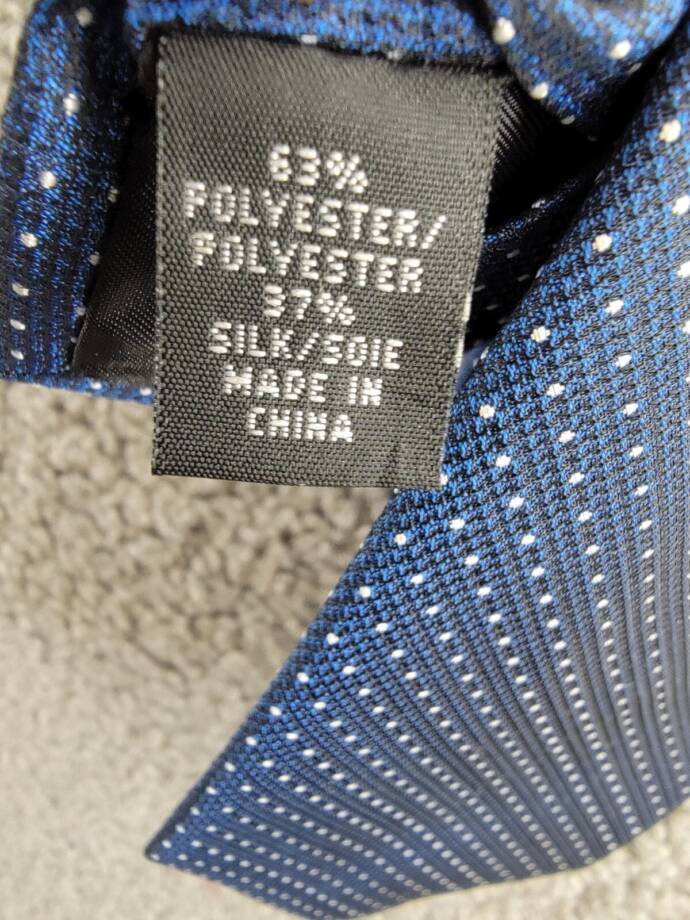 Calvin Klein Silk Blend Slim Textured Dobby Dot Tie Men's Navy