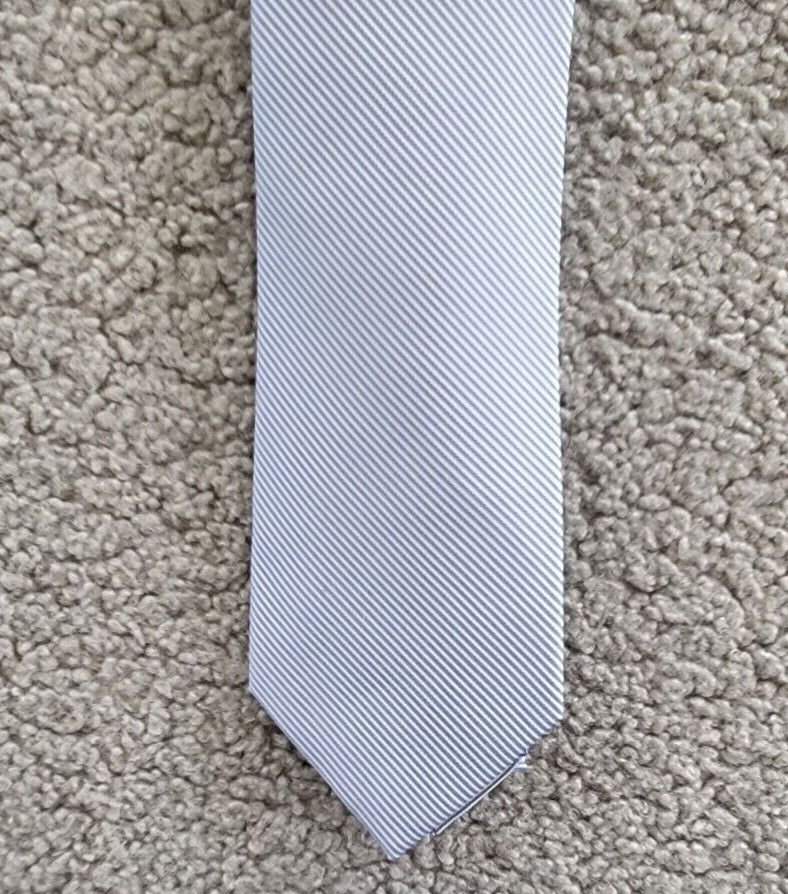 Calvin Klein Mini-Stripe Solid Tie Men's One Size Light Blue Classic Design