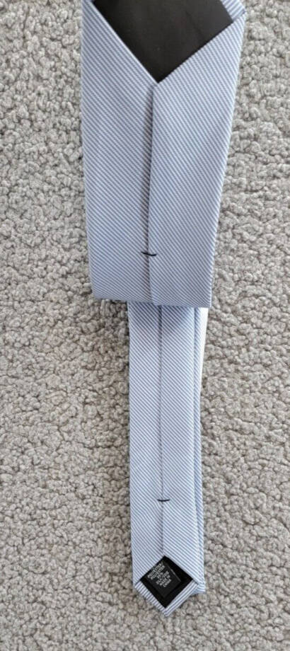 Calvin Klein Mini-Stripe Solid Tie Men's One Size Light Blue Classic Design