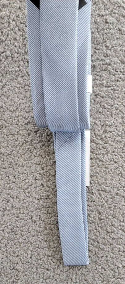 Calvin Klein Mini-Stripe Solid Tie Men's One Size Light Blue Classic Design