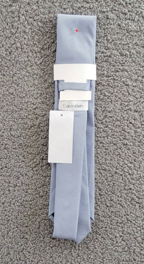 Calvin Klein Mini-Stripe Solid Tie Men's One Size Light Blue Classic Design