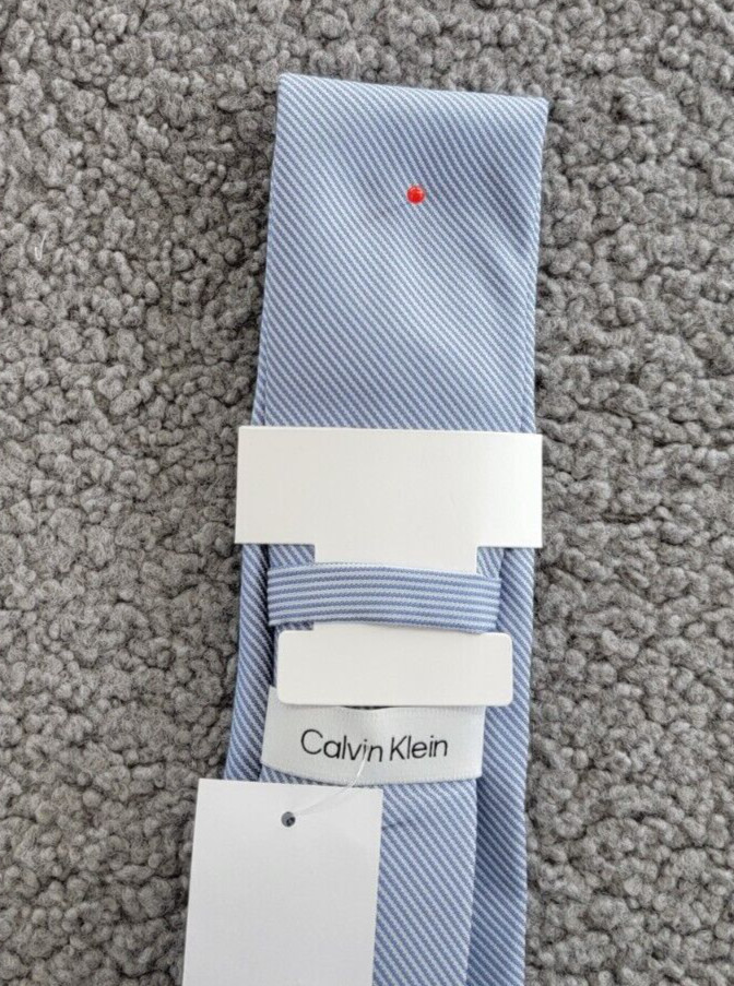 Calvin Klein Mini-Stripe Solid Tie Men's One Size Light Blue Classic Design