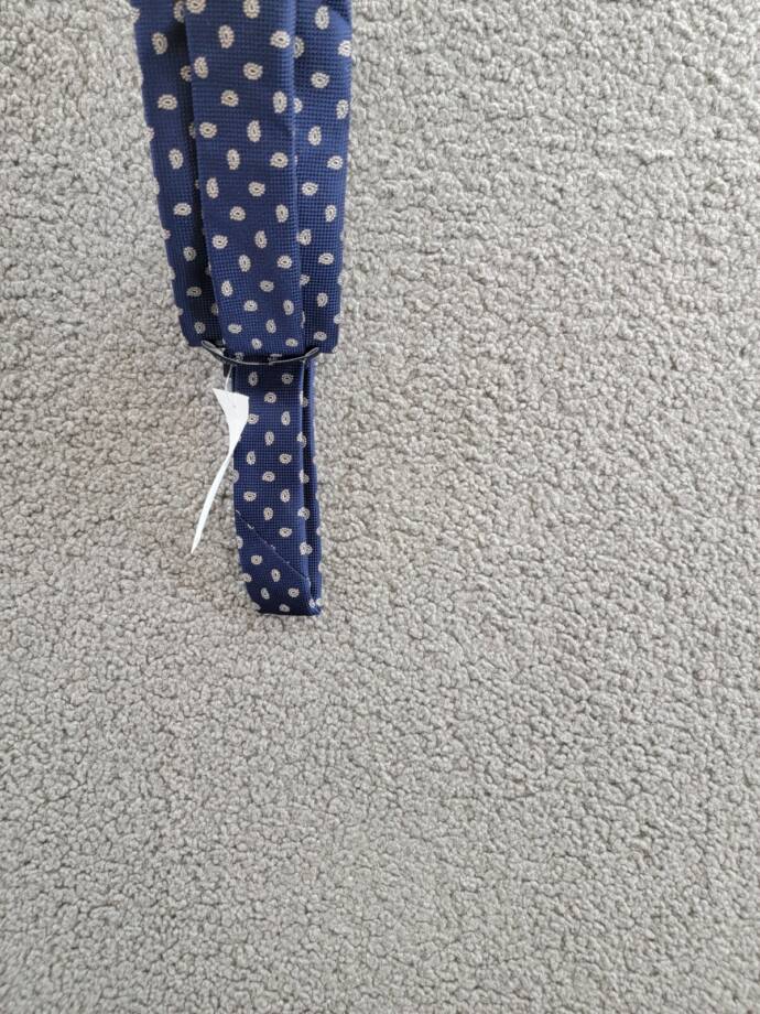 Tommy Hilfiger Classic Oxford Tie Men's One Size Navy/Taupe Paisley Pine Pattern