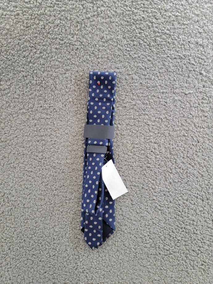 Tommy Hilfiger Classic Oxford Tie Men's One Size Navy/Taupe Paisley Pine Pattern