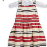 Ralph Lauren Striped Linen Dress Baby Girls 18M Ralph Red Sleeveless Pullover