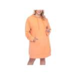 White Mark Plus Size Hoodie Sweatshirt Dress Women's 2X Orange Yellow Drawstring