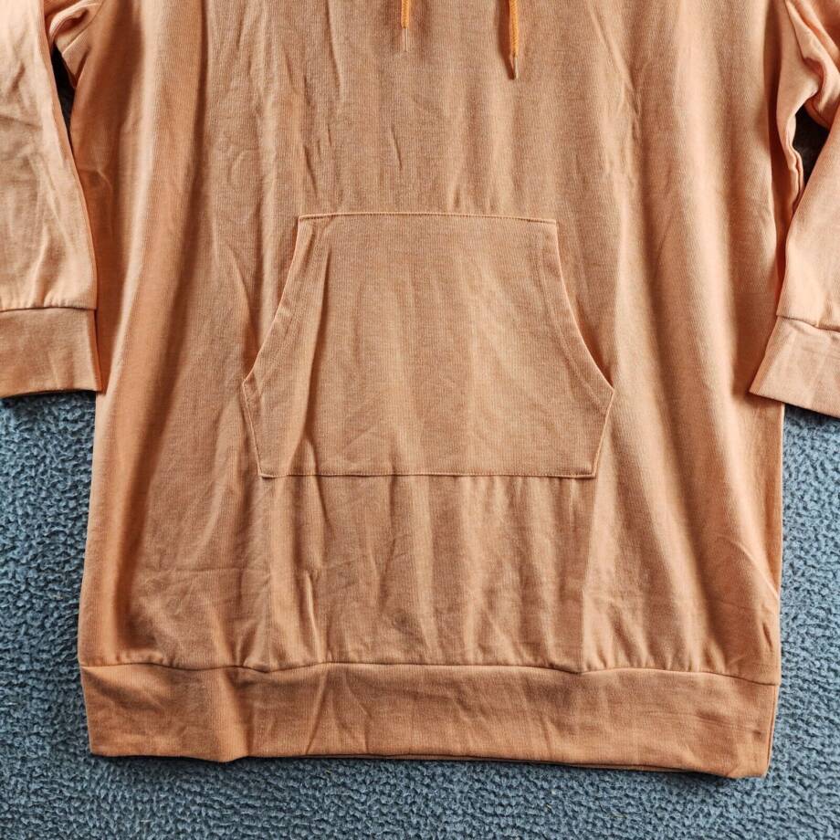 White Mark Plus Size Hoodie Sweatshirt Dress Women's 2X Orange Yellow Drawstring