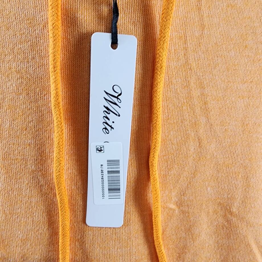 White Mark Plus Size Hoodie Sweatshirt Dress Women's 2X Orange Yellow Drawstring