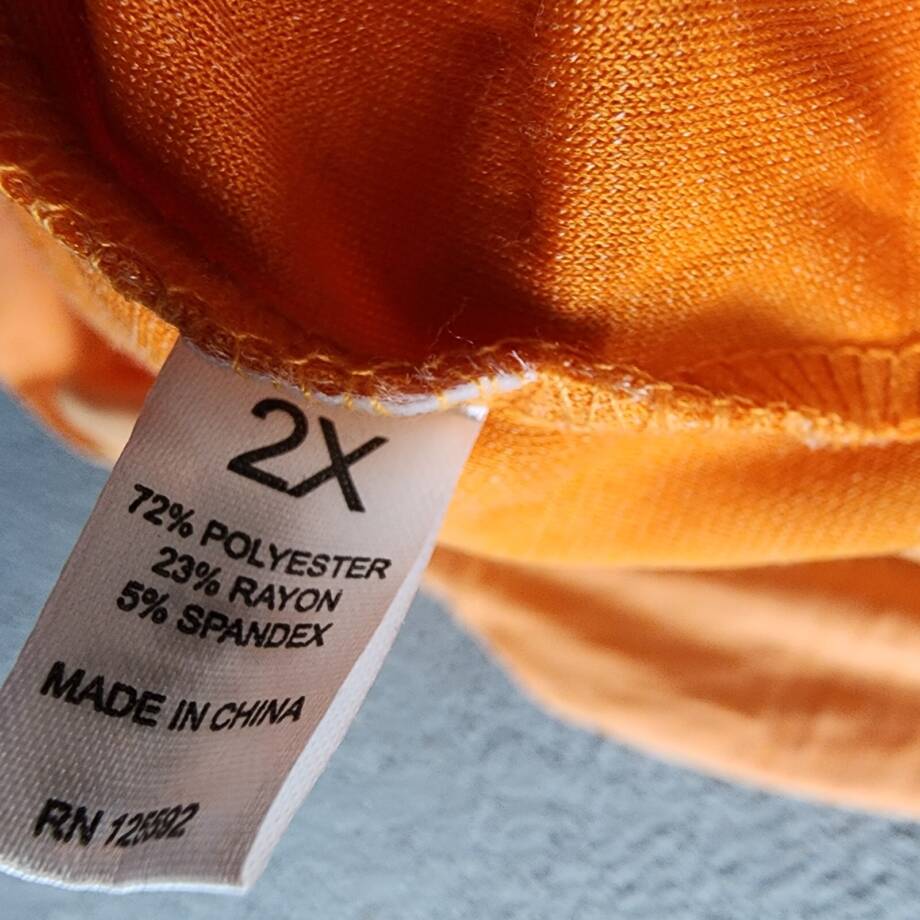 White Mark Plus Size Hoodie Sweatshirt Dress Women's 2X Orange Yellow Drawstring