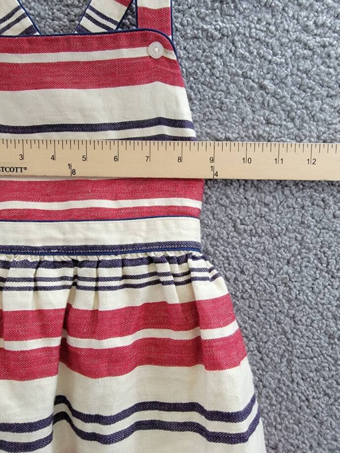 Ralph Lauren Striped Linen Dress Baby Girls 18M Ralph Red Sleeveless Pullover