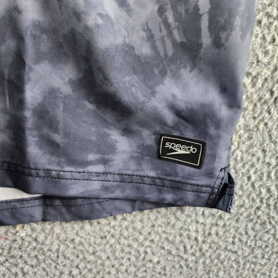 Speedo Printed Bondi Basin 9" Boardshorts Men's XXL Black Multi Drawstring Waist