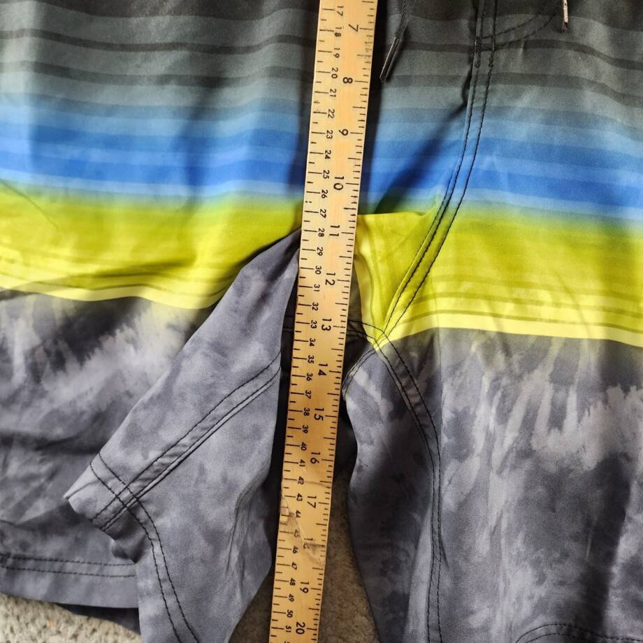 Speedo Printed Bondi Basin 9" Boardshorts Men's XXL Black Multi Drawstring Waist