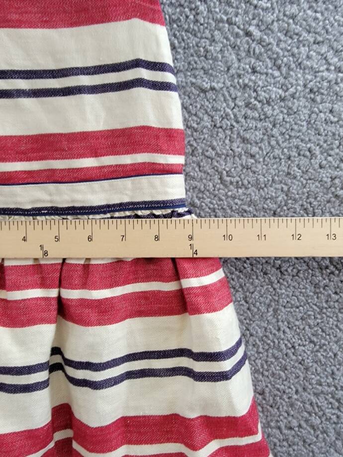 Ralph Lauren Striped Linen Dress Baby Girls 18M Ralph Red Sleeveless Pullover