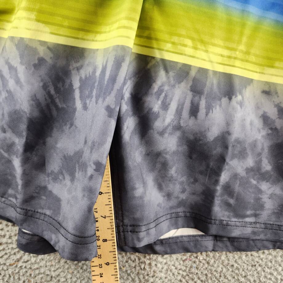 Speedo Printed Bondi Basin 9" Boardshorts Men's XXL Black Multi Drawstring Waist