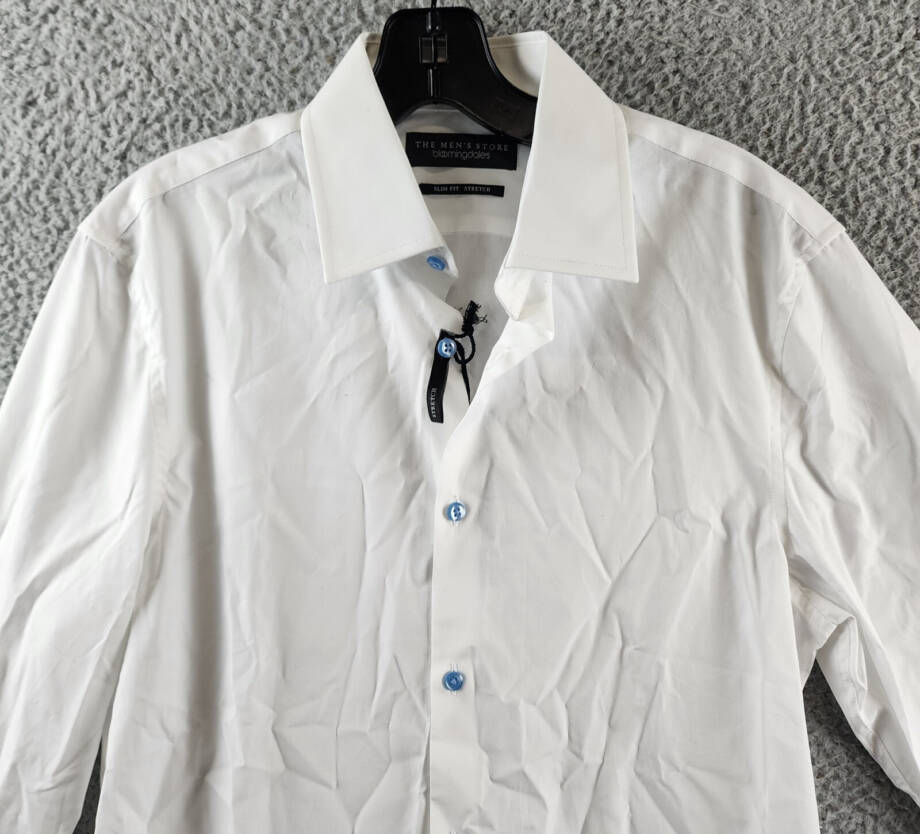 The Men's Store at Bloomingdale's Stretch Slim Fit Dress Shirt 15 32/33 White