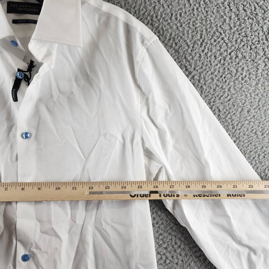 The Men's Store at Bloomingdale's Stretch Slim Fit Dress Shirt 15 32/33 White