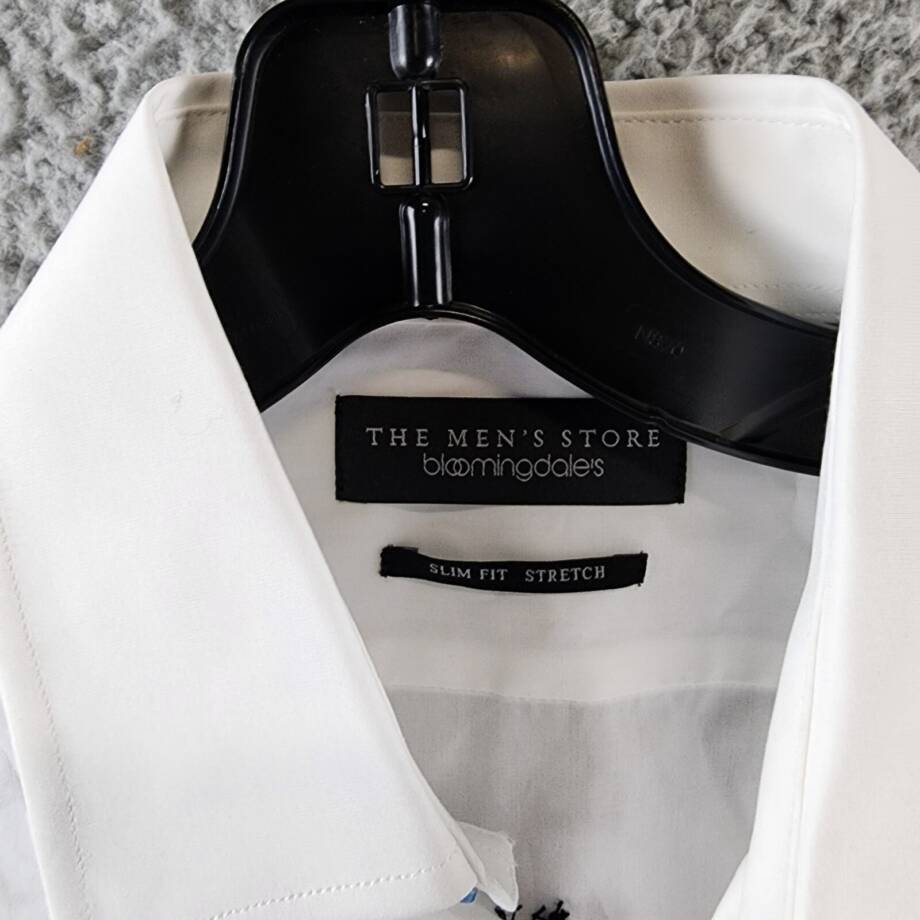 The Men's Store at Bloomingdale's Stretch Slim Fit Dress Shirt 15 32/33 White