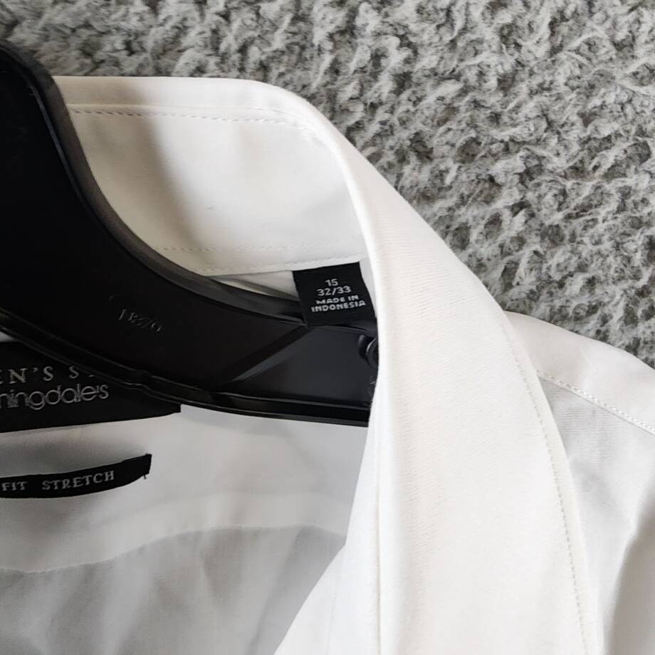 The Men's Store at Bloomingdale's Stretch Slim Fit Dress Shirt 15 32/33 White