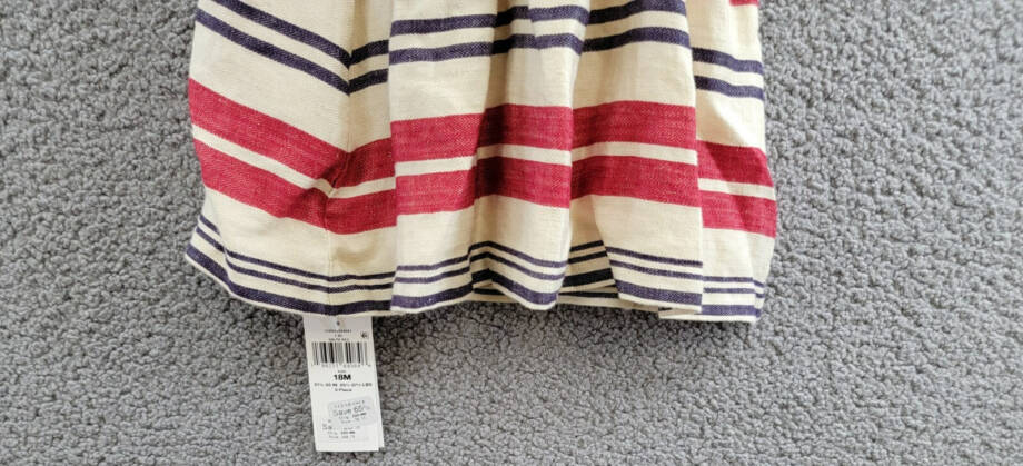 Ralph Lauren Striped Linen Dress Baby Girls 18M Ralph Red Sleeveless Pullover