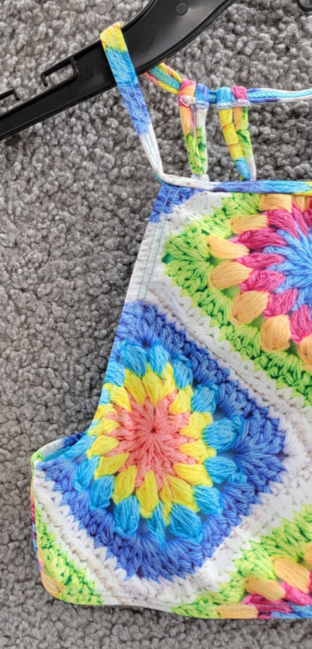 Limeapple Aolani Two-Piece Swimsuit Girls' 8 Multicolor Criss-Cross Straps