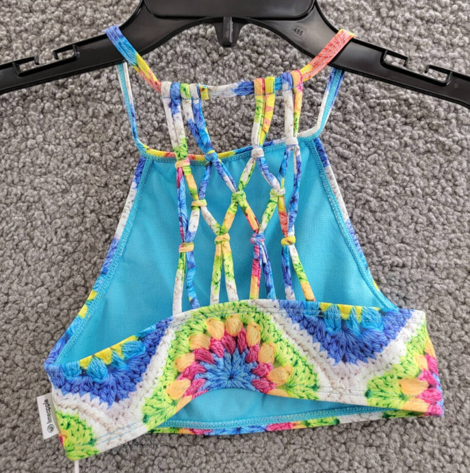 Limeapple Aolani Two-Piece Swimsuit Girls' 8 Multicolor Criss-Cross Straps