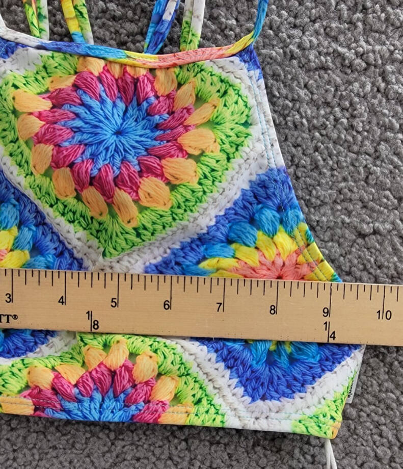Limeapple Aolani Two-Piece Swimsuit Girls' 8 Multicolor Criss-Cross Straps